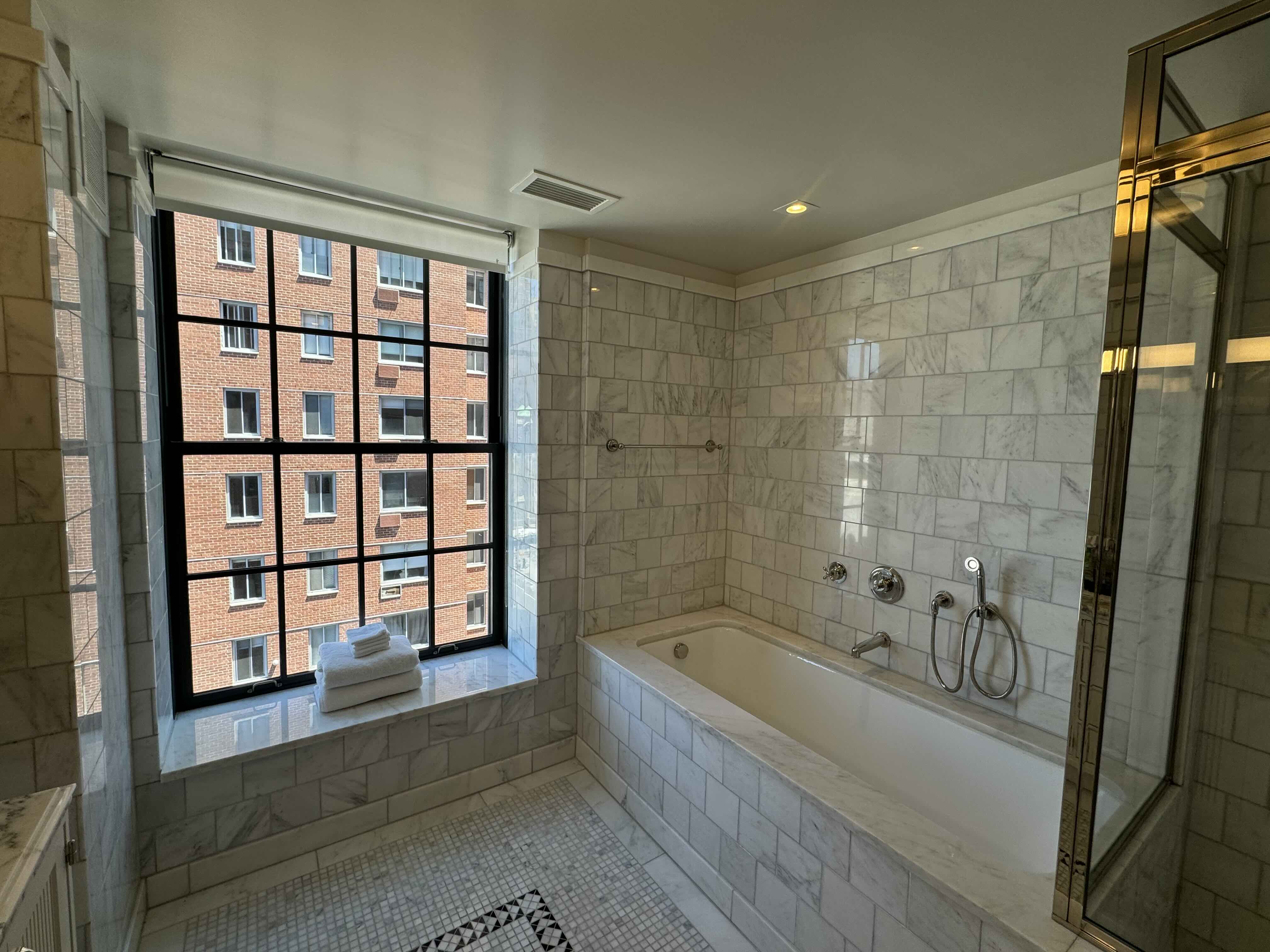 Clean luxury bathroom in New York apartment